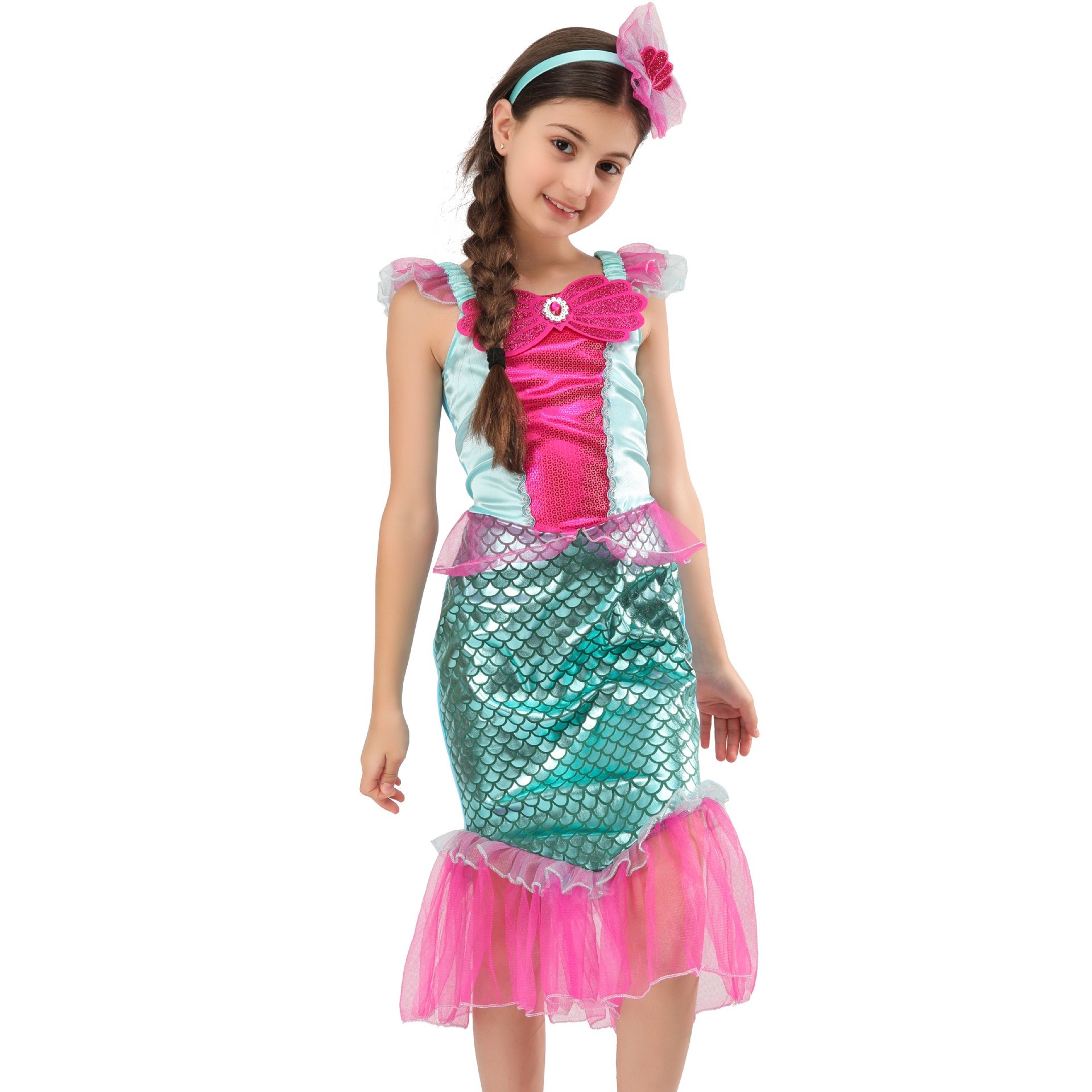 Pink Mermaid Princess Dress8